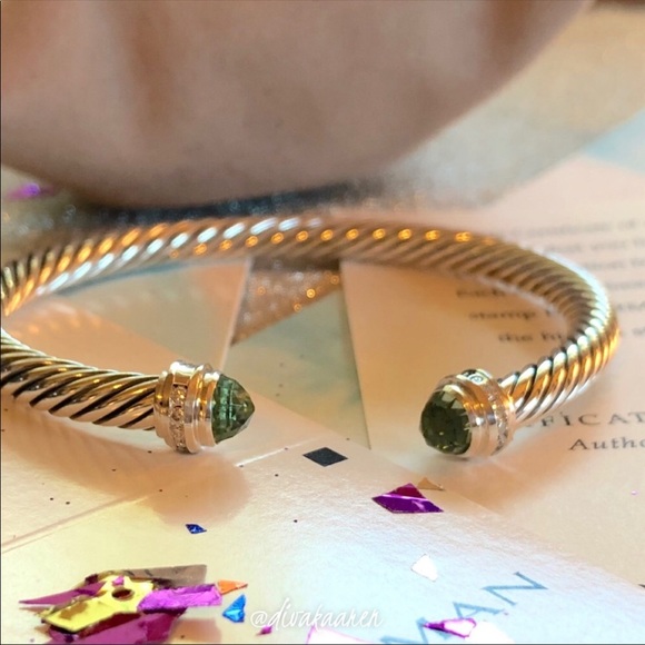 David Yurman Bracelet with Prasiolite and Diamonds - Picture 4 of 7